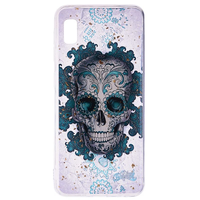 Coque Samsung Galaxy A10e Tête De Mort Bleue