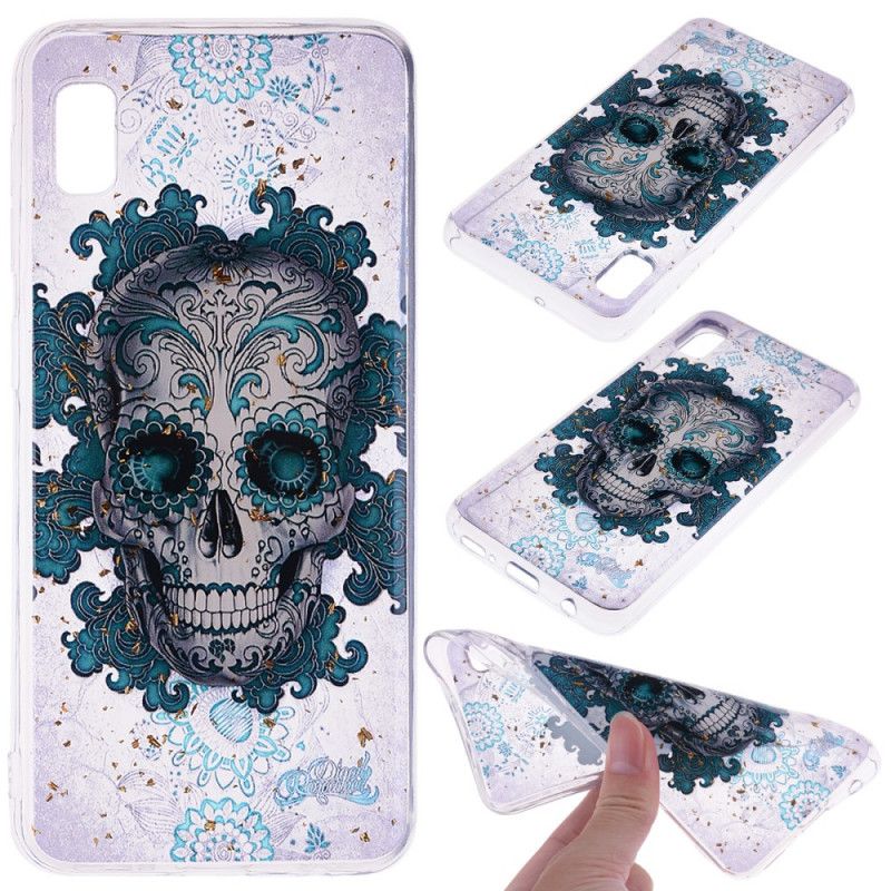 Coque Samsung Galaxy A10e Tête De Mort Bleue