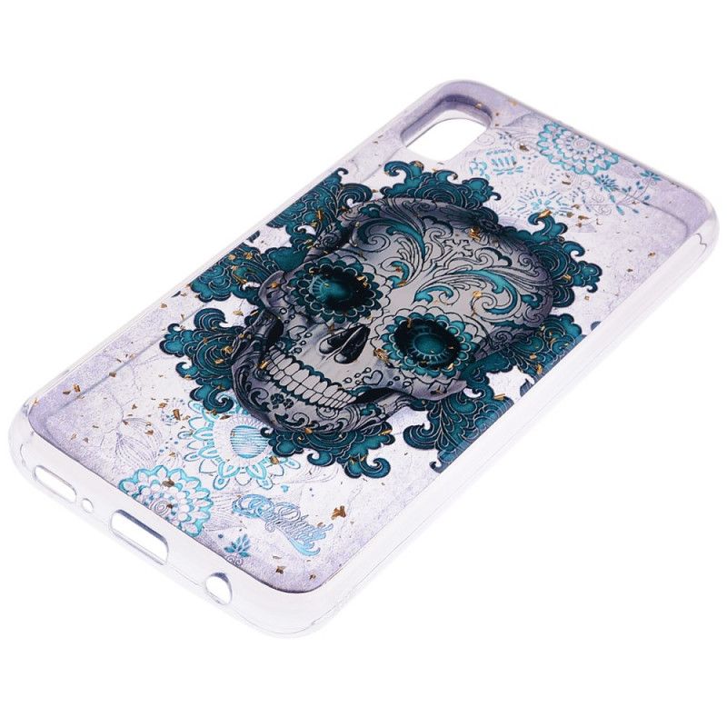 Coque Samsung Galaxy A10e Tête De Mort Bleue