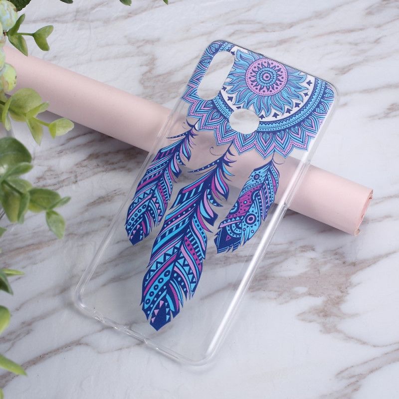 Coque Samsung Galaxy A10s Attrape Rêves Plumes Bleues