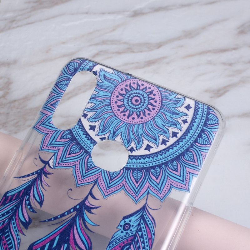 Coque Samsung Galaxy A10s Attrape Rêves Plumes Bleues