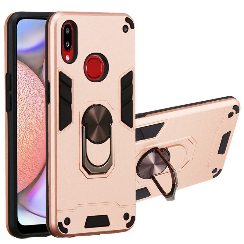 Coque Samsung Galaxy A10s Détachable Anneau-support Métallisé