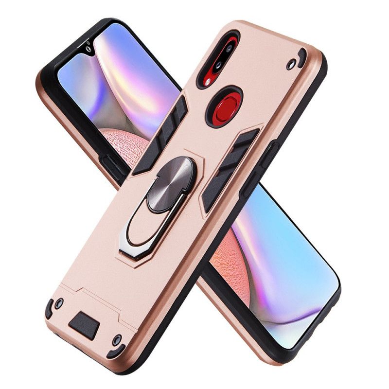 Coque Samsung Galaxy A10s Détachable Anneau-support Métallisé