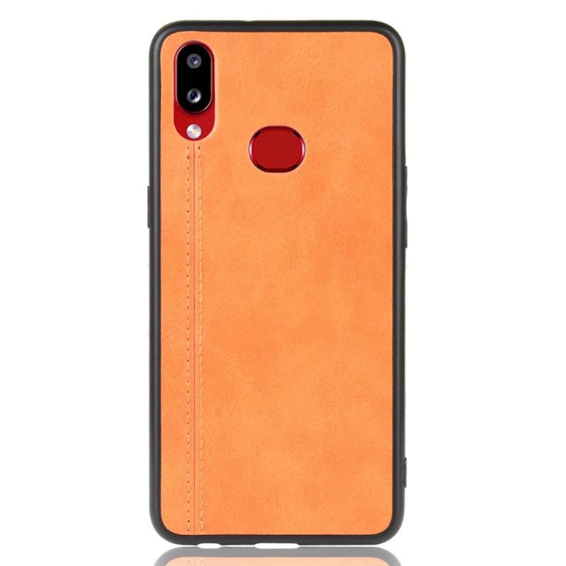 Coque Samsung Galaxy A10s Effet Cuir Couture