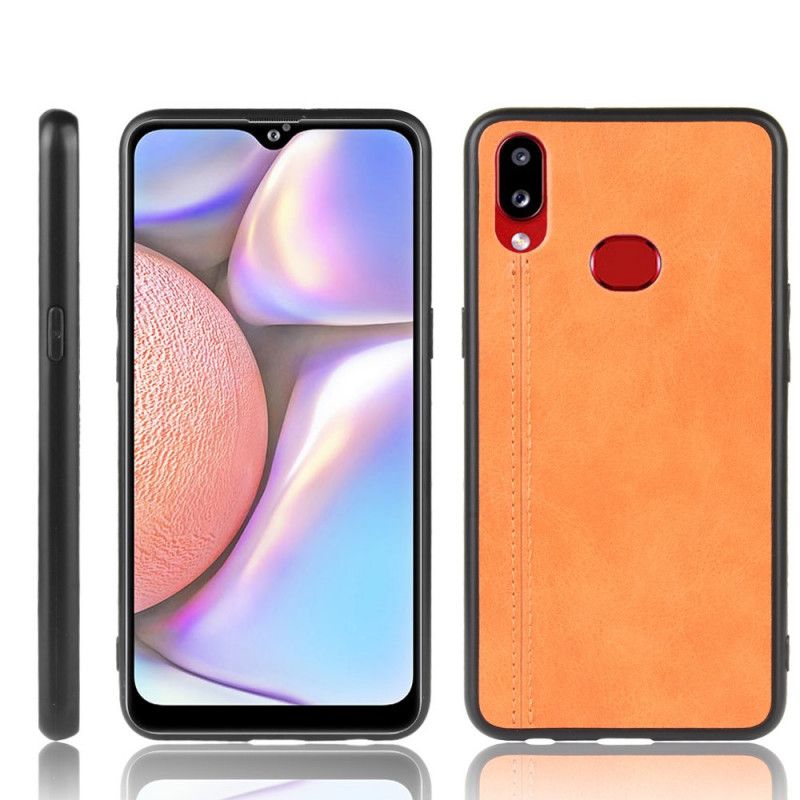 Coque Samsung Galaxy A10s Effet Cuir Couture