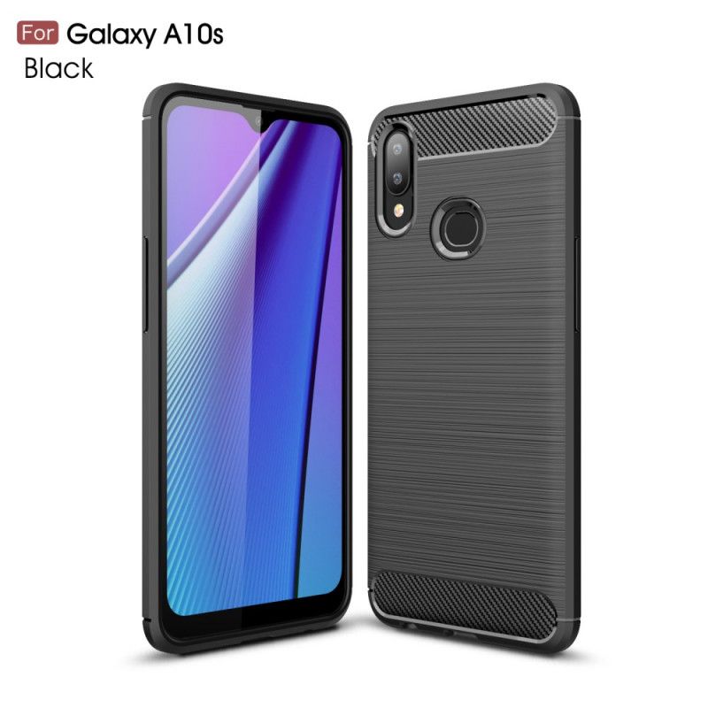 Coque Samsung Galaxy A10s Fibre Carbone Brossée