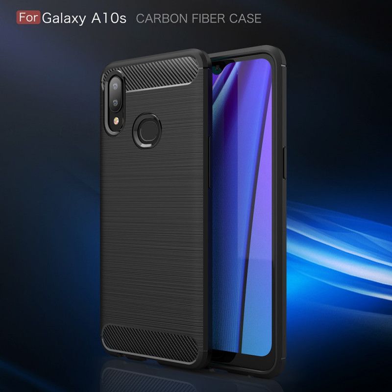 Coque Samsung Galaxy A10s Fibre Carbone Brossée