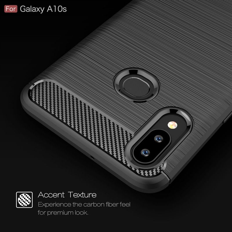 Coque Samsung Galaxy A10s Fibre Carbone Brossée