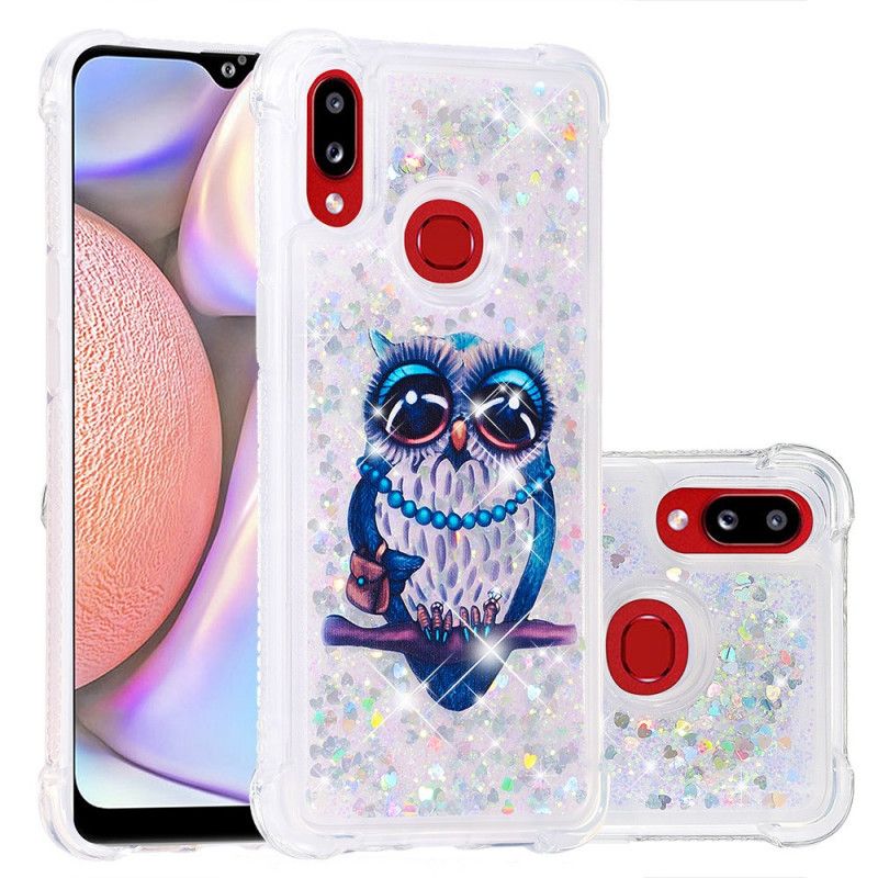 Coque Samsung Galaxy A10s Miss Hibou Paillettes