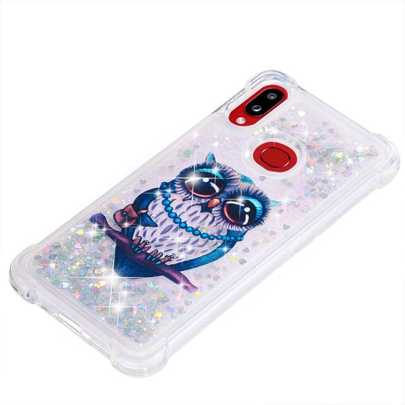 Coque Samsung Galaxy A10s Miss Hibou Paillettes