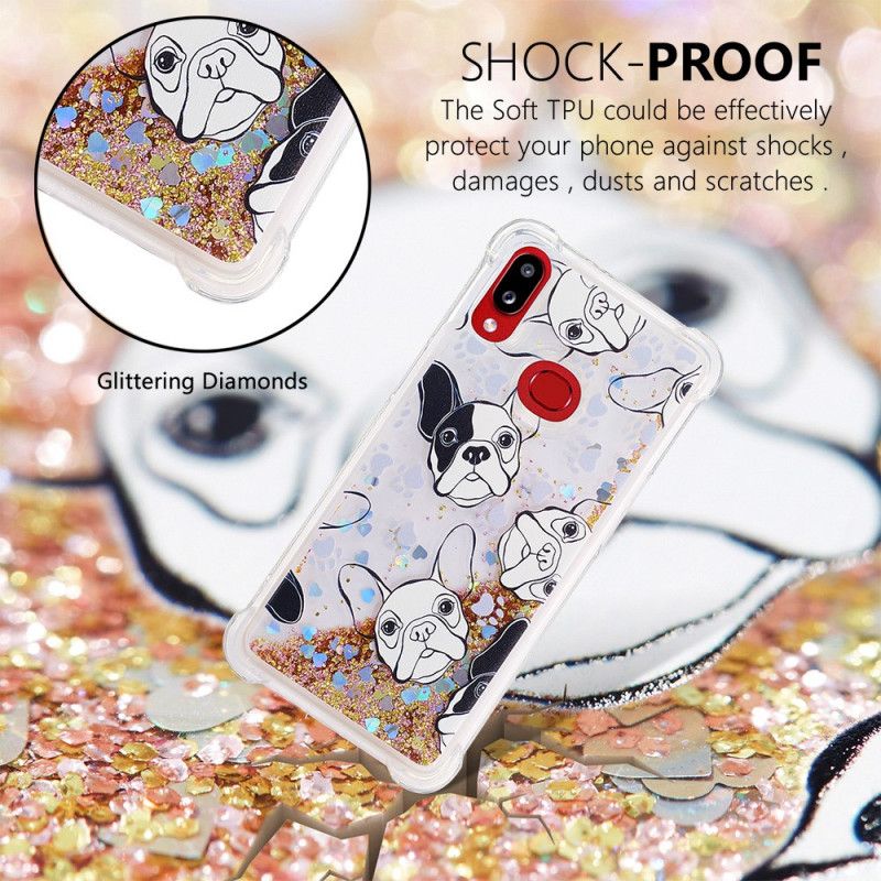 Coque Samsung Galaxy A10s Mr Chien Paillettes