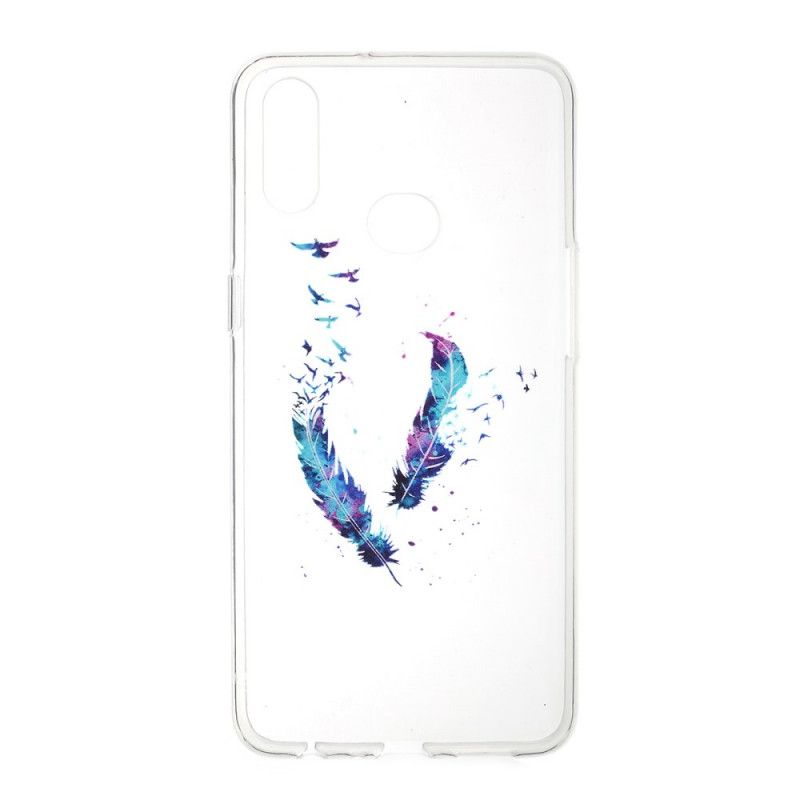 Coque Samsung Galaxy A10s Transparente Plumes