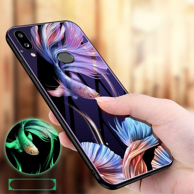 Coque Samsung Galaxy A10s Verre Trempé Avec Motif Fluorescent