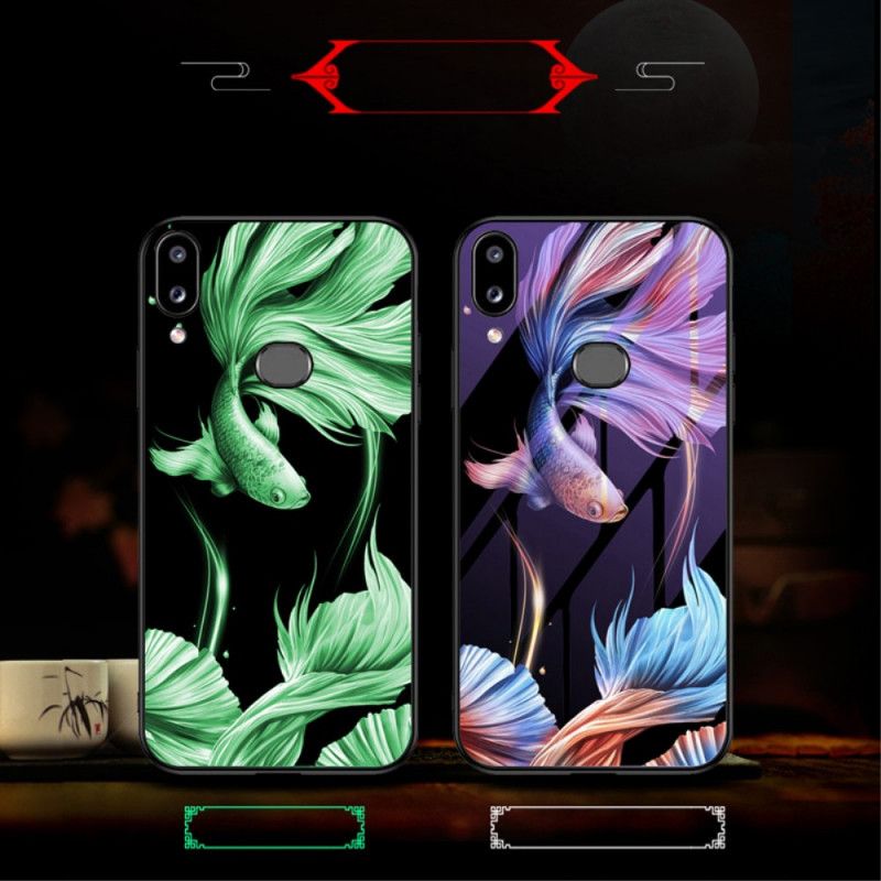 Coque Samsung Galaxy A10s Verre Trempé Avec Motif Fluorescent