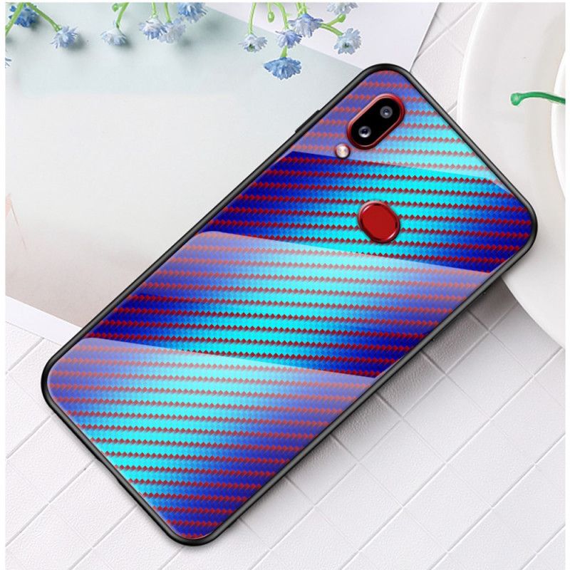 Coque Samsung Galaxy A10s Verre Trempé Fibre Carbone