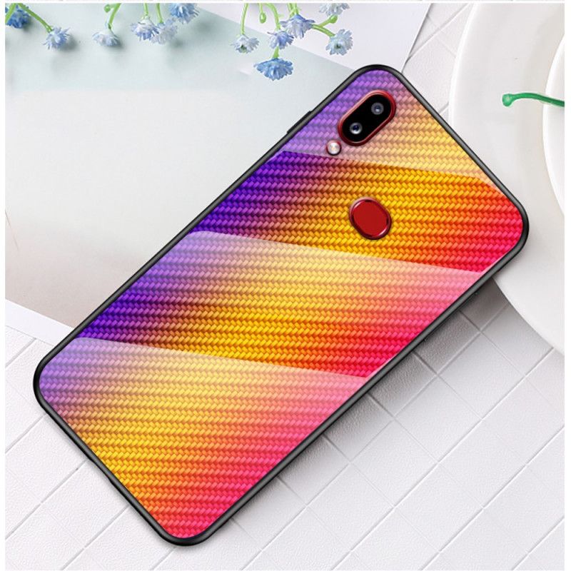 Coque Samsung Galaxy A10s Verre Trempé Fibre Carbone