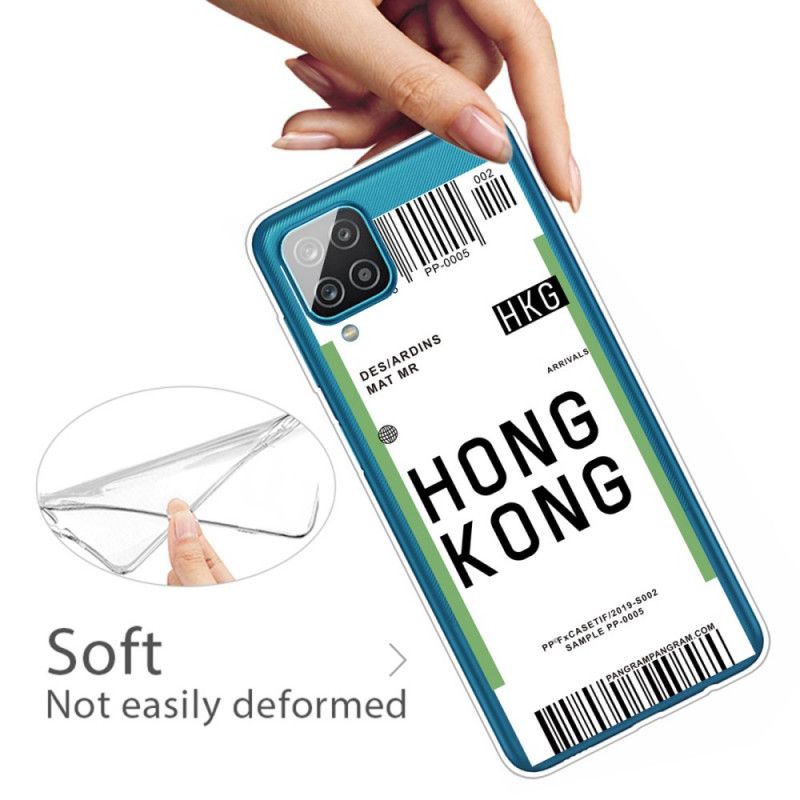 Coque Samsung Galaxy A12 Boarding Pass To Hong Kong