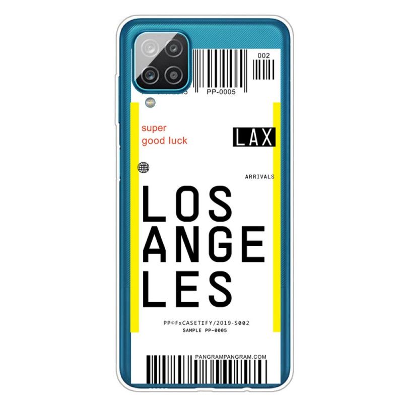 Coque Samsung Galaxy A12 Boarding Pass To Los Angeles
