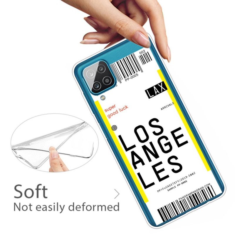 Coque Samsung Galaxy A12 Boarding Pass To Los Angeles