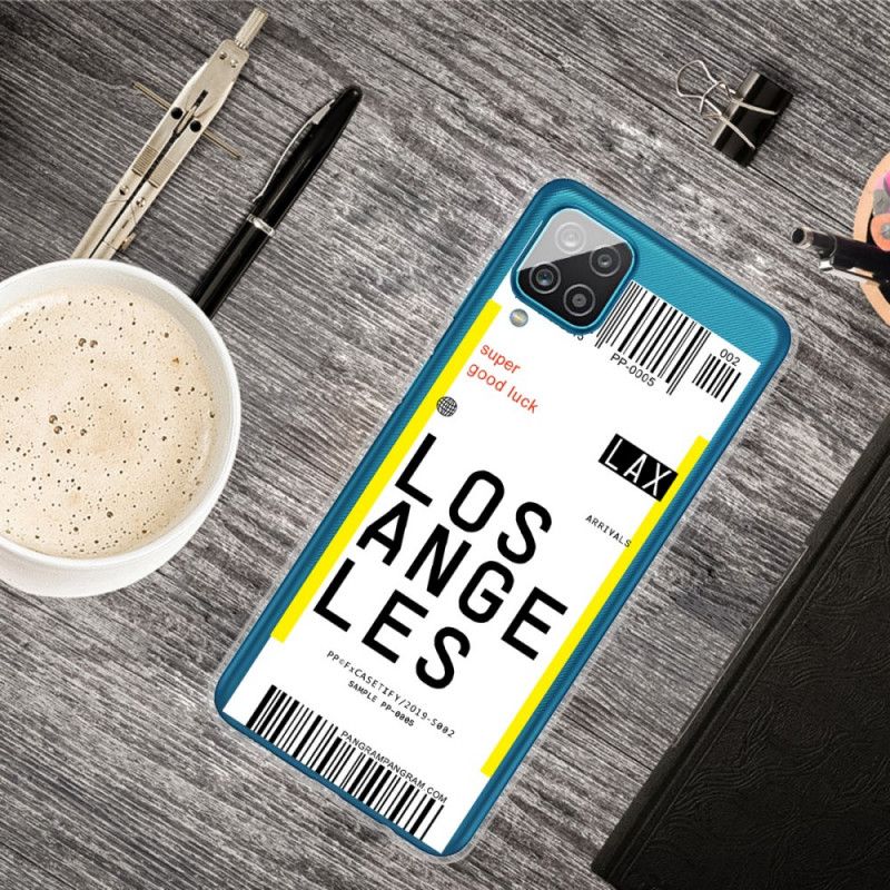 Coque Samsung Galaxy A12 Boarding Pass To Los Angeles