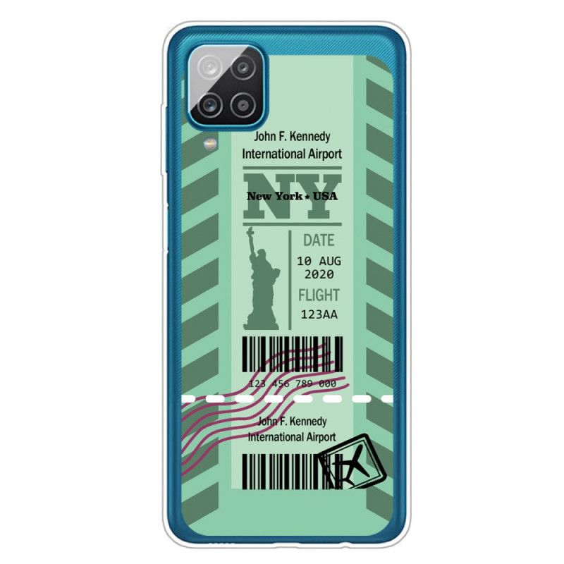 Coque Samsung Galaxy A12 Boarding Pass To New York