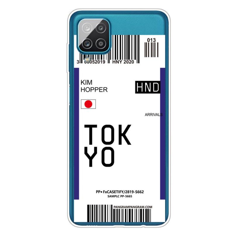 Coque Samsung Galaxy A12 Boarding Pass To Tokyo