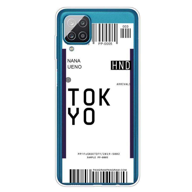 Coque Samsung Galaxy A12 Boarding Pass To Tokyo