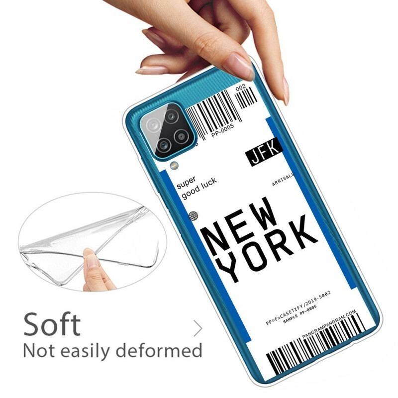 Coque Samsung Galaxy A12 / M12 Boarding Pass to New York