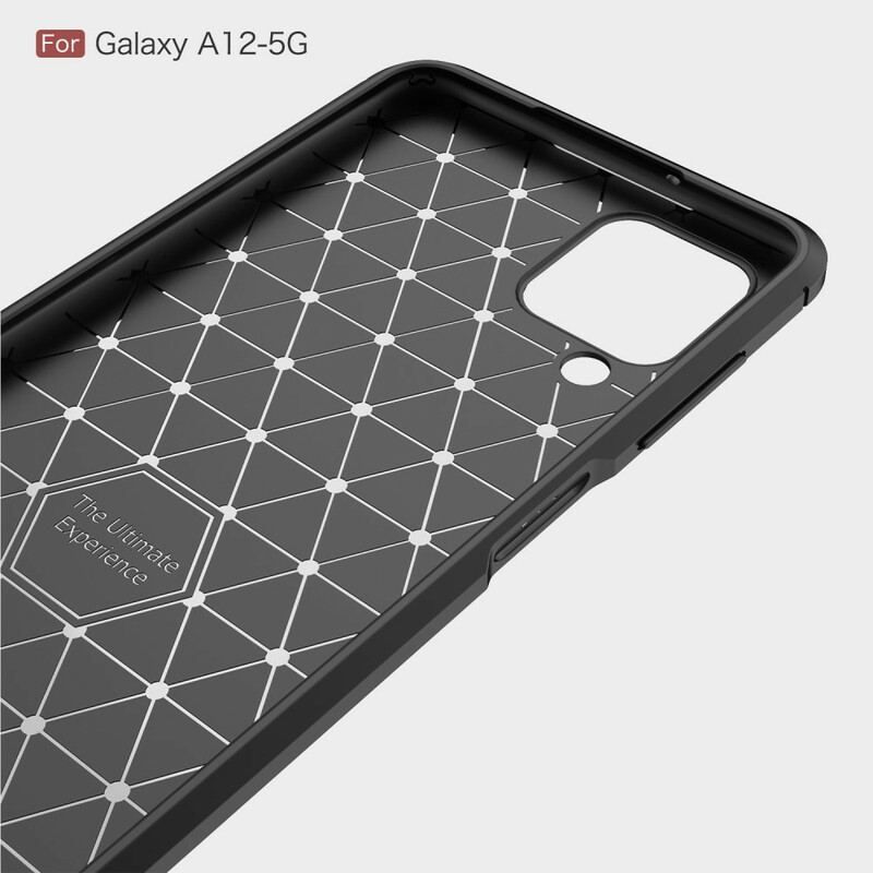 Coque Samsung Galaxy A12 / M12 Fibre Carbone Brossée