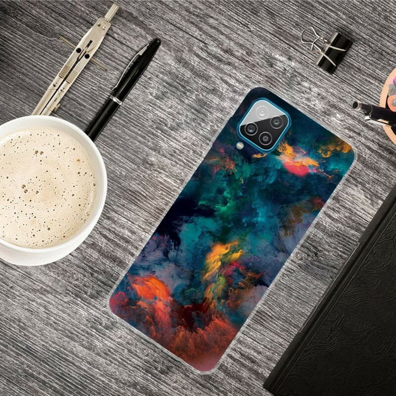 Coque Samsung Galaxy A12 / M12 Nuages Colorés