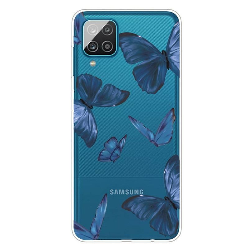 Coque Samsung Galaxy A12 / M12 Papillons Sauvages