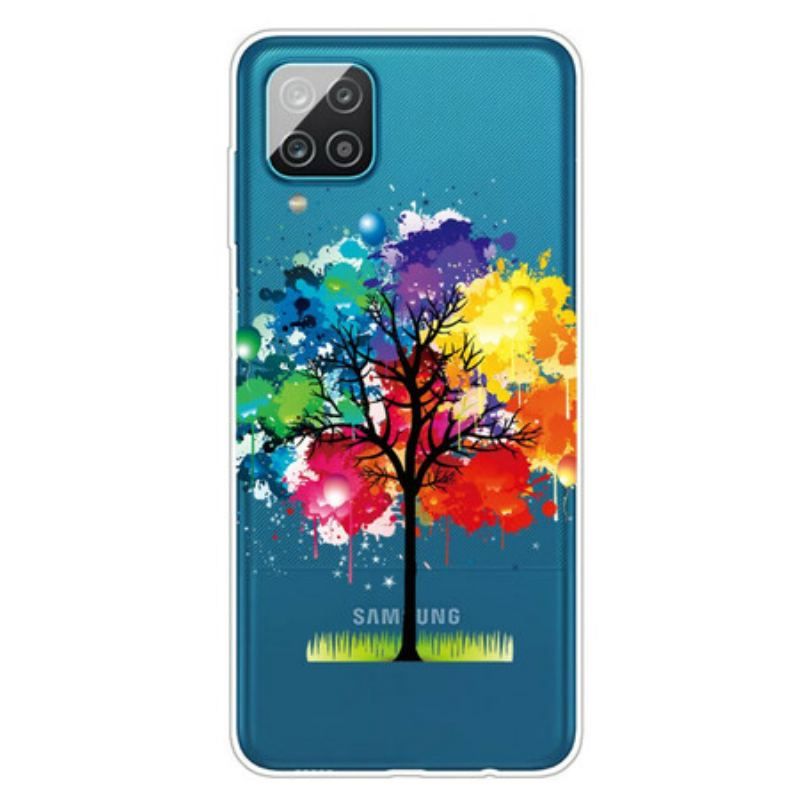 Coque Samsung Galaxy A12 / M12 Transparente Arbre Aquarelle