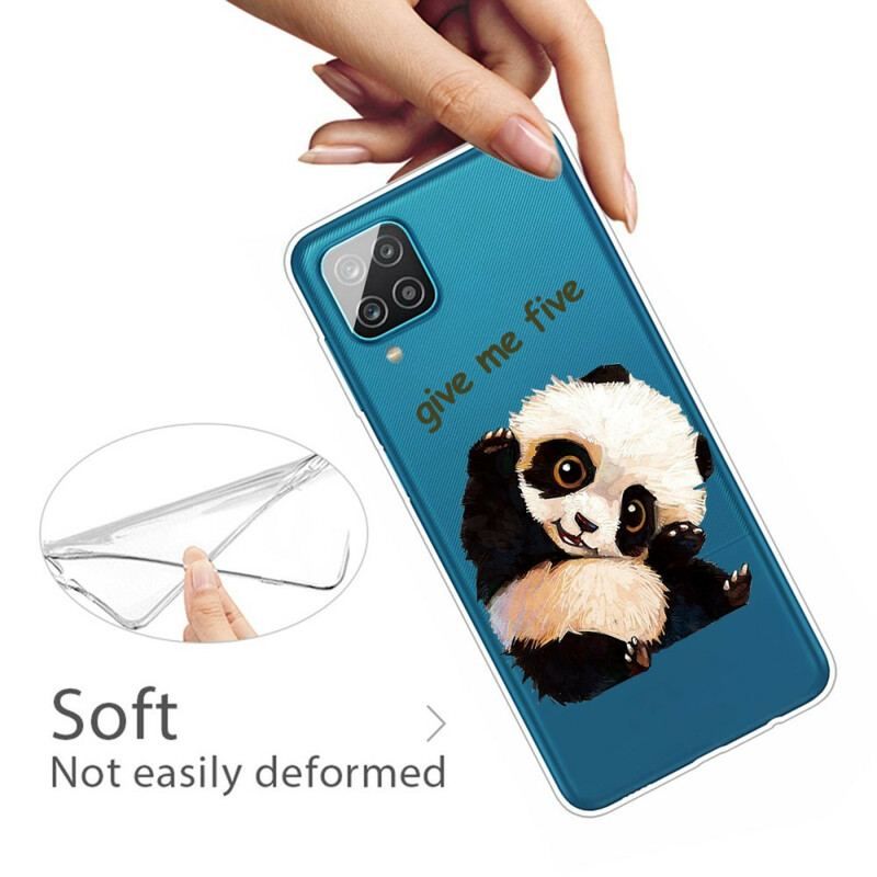 Coque Samsung Galaxy A12 / M12 Transparente Panda Give Me Five