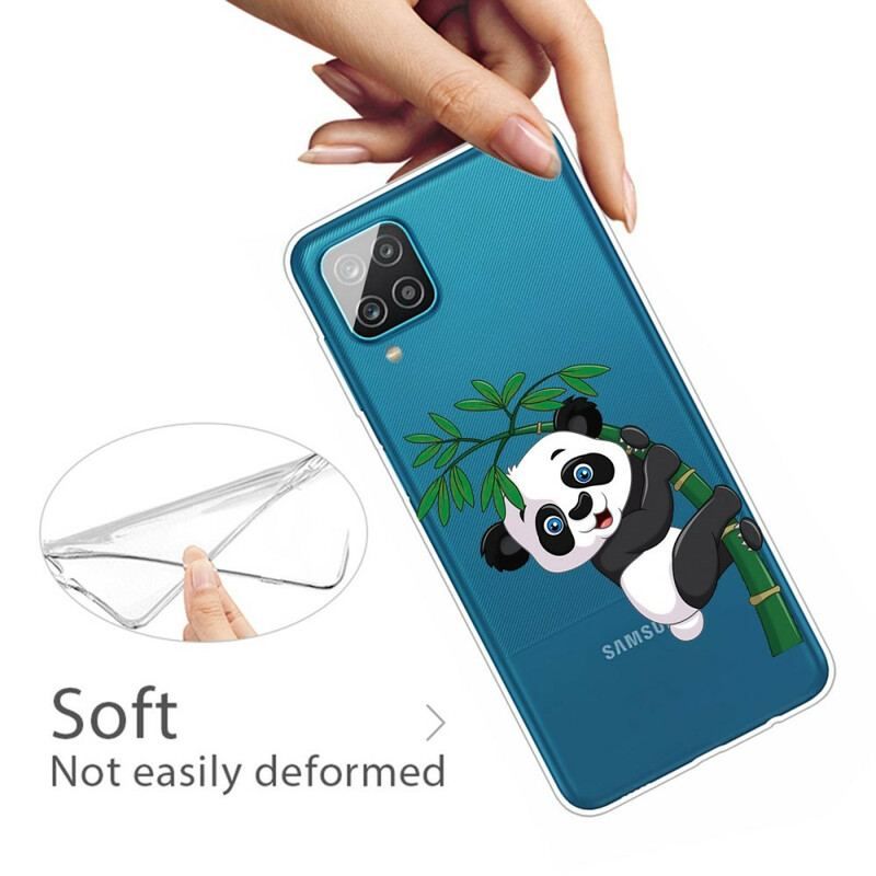 Coque Samsung Galaxy A12 / M12 Transparente Panda Sur Le Bambou