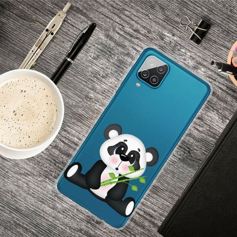 Coque Samsung Galaxy A12 / M12 Transparente Panda Triste