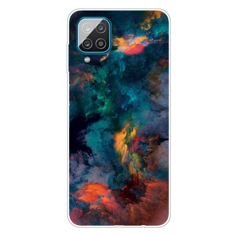 Coque Samsung Galaxy A12 Nuages Colorés