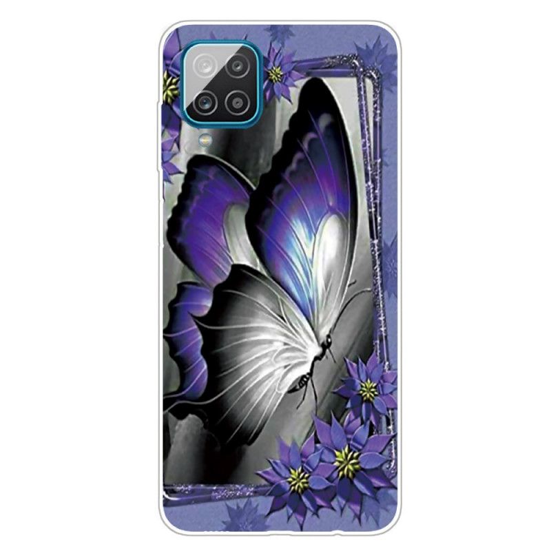 Coque Samsung Galaxy A12 Papillon Royal