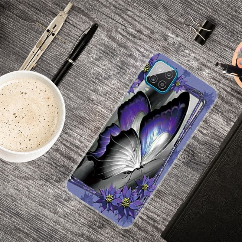 Coque Samsung Galaxy A12 Papillon Royal