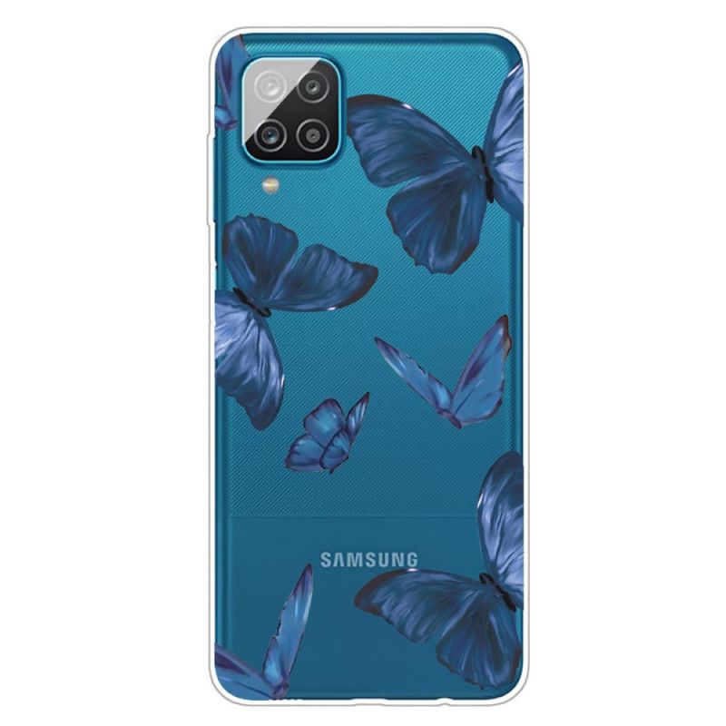 Coque Samsung Galaxy A12 Papillons Sauvages