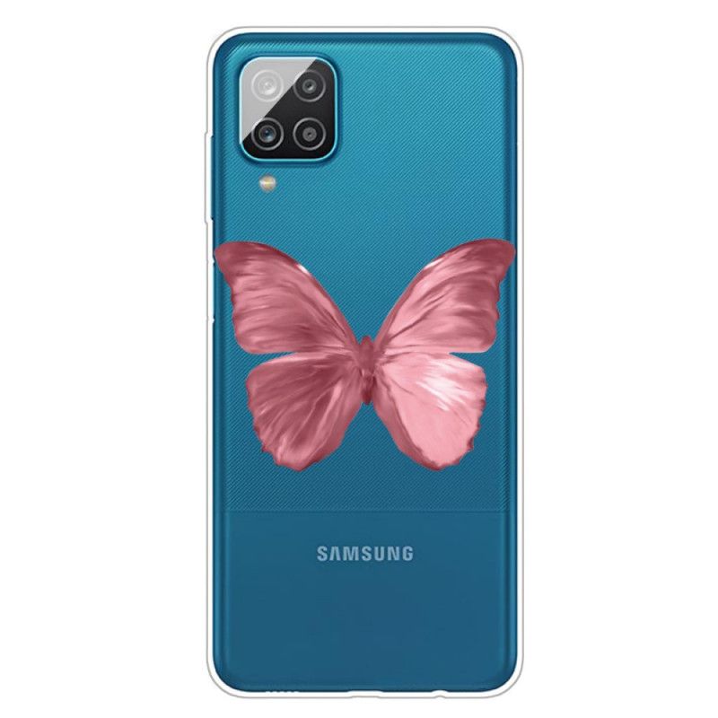 Coque Samsung Galaxy A12 Papillons Sauvages