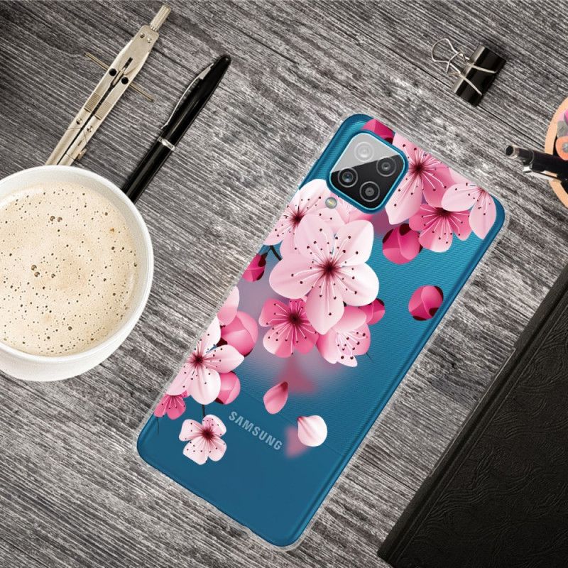 Coque Samsung Galaxy A12 Petites Fleurs Roses