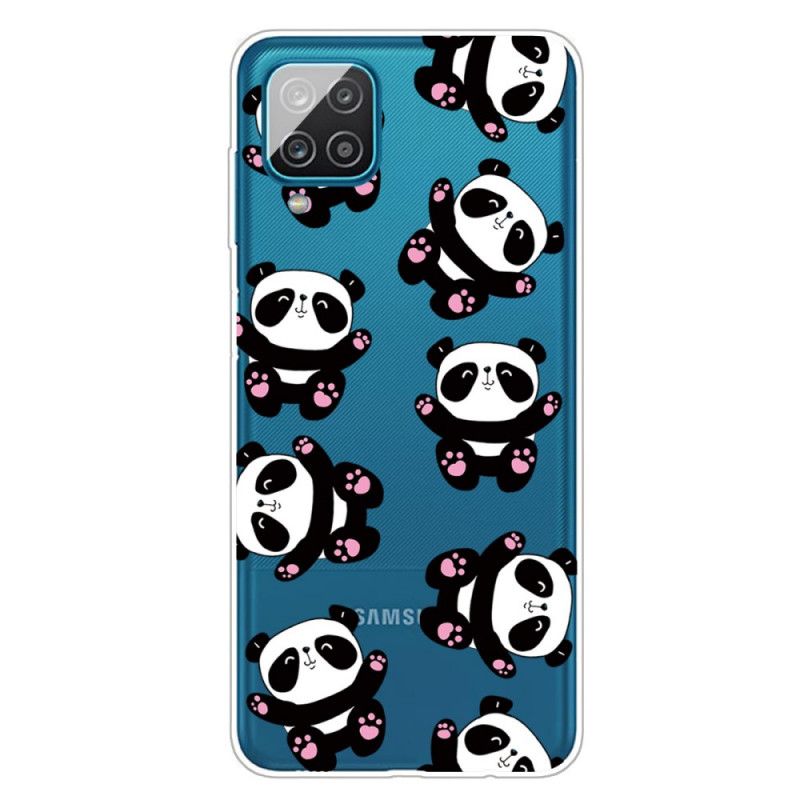 Coque Samsung Galaxy A12 Top Pandas Fun