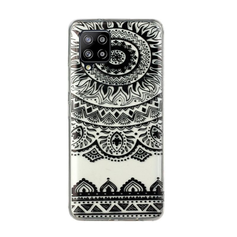 Coque Samsung Galaxy A12 Transparente Fleurs Mandala