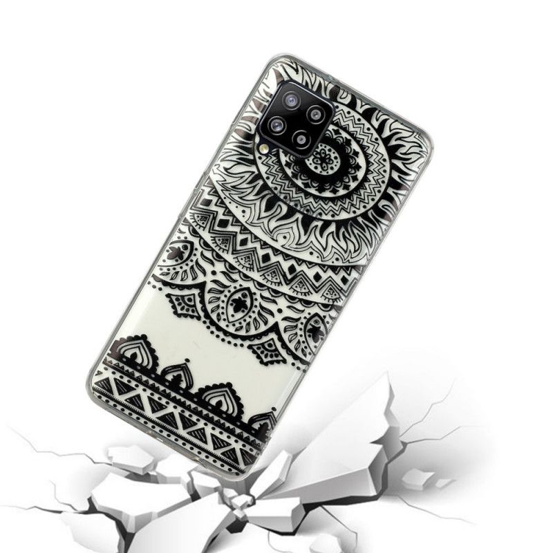 Coque Samsung Galaxy A12 Transparente Fleurs Mandala