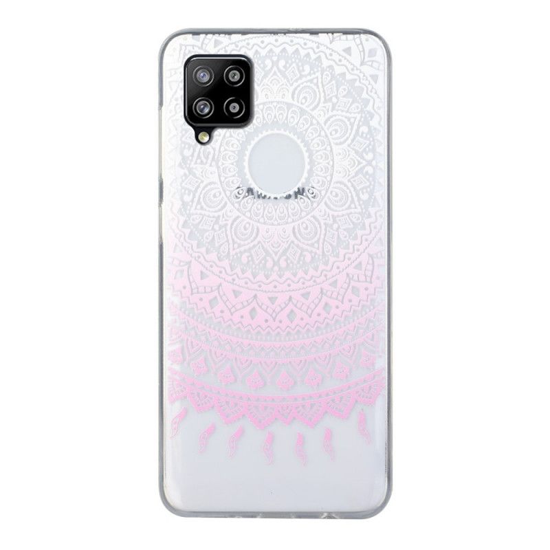Coque Samsung Galaxy A12 Transparente Mandala Coloré