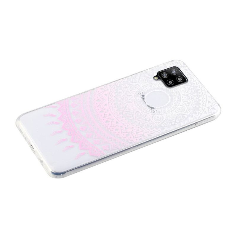 Coque Samsung Galaxy A12 Transparente Mandala Coloré