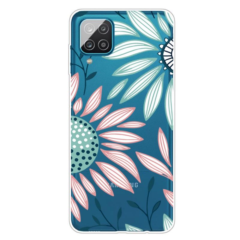 Coque Samsung Galaxy A12 Transparente Une Fleur