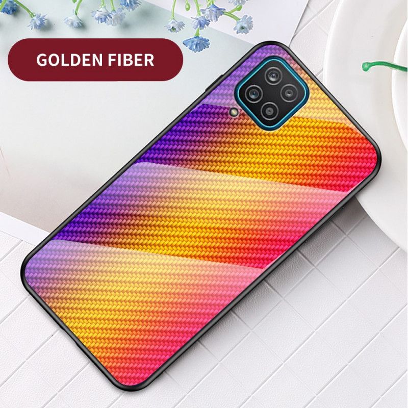 Coque Samsung Galaxy A12 Verre Trempé Fibre Carbone