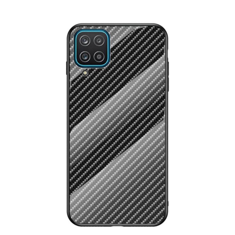 Coque Samsung Galaxy A12 Verre Trempé Fibre Carbone