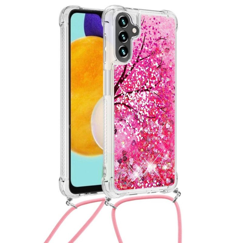 Coque Samsung Galaxy A13 5G À Cordon Paillettes Arbre